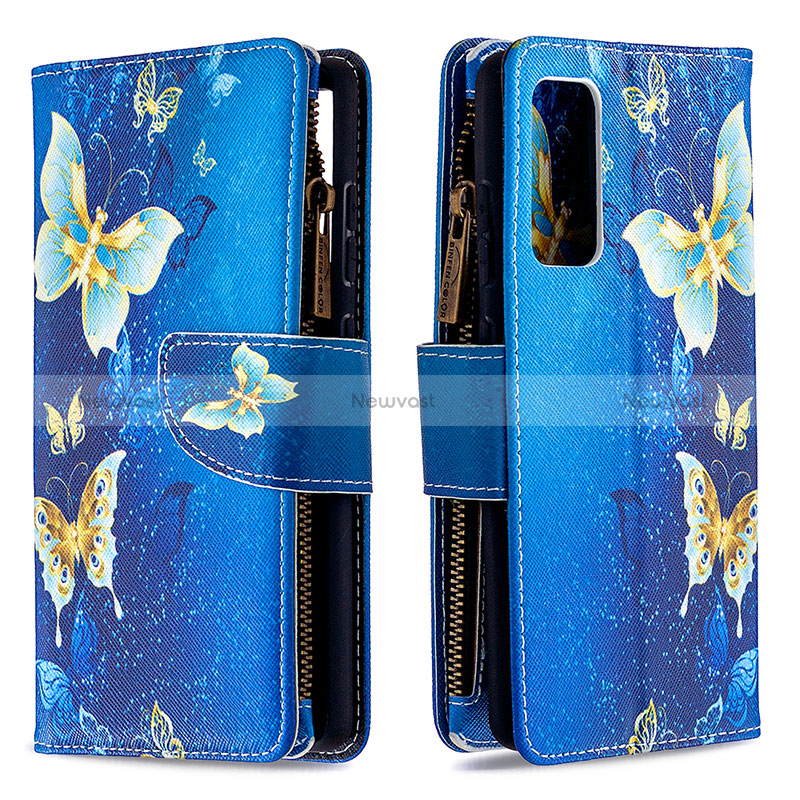 Leather Case Stands Fashionable Pattern Flip Cover Holder B04F for Samsung Galaxy S20 FE (2022) 5G