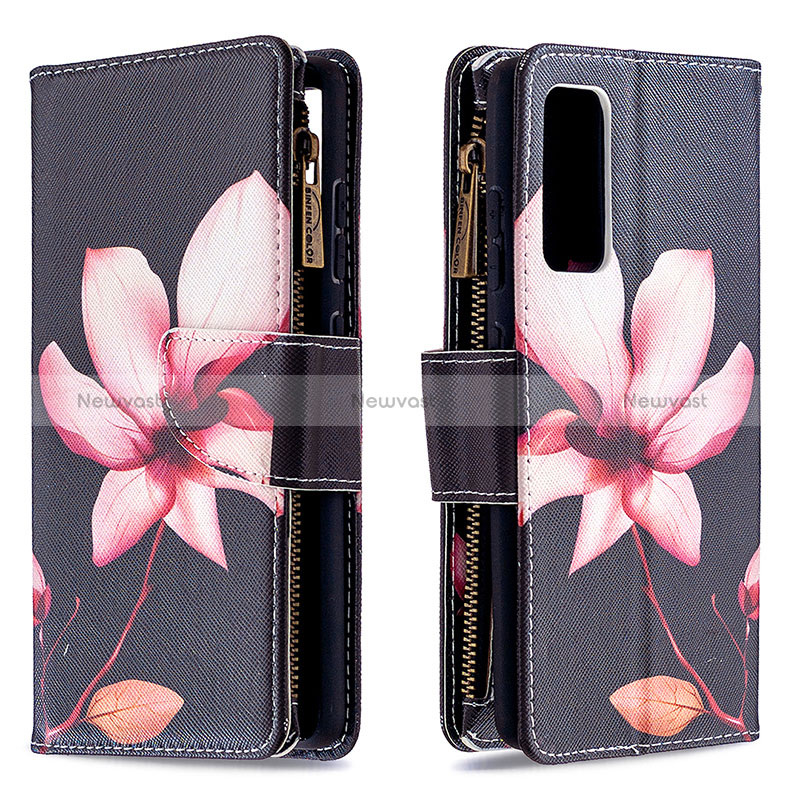 Leather Case Stands Fashionable Pattern Flip Cover Holder B04F for Samsung Galaxy S20 Lite 5G