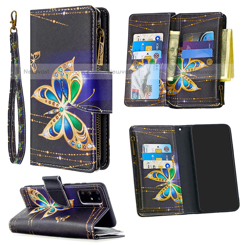 Leather Case Stands Fashionable Pattern Flip Cover Holder B04F for Samsung Galaxy S20 Plus 5G