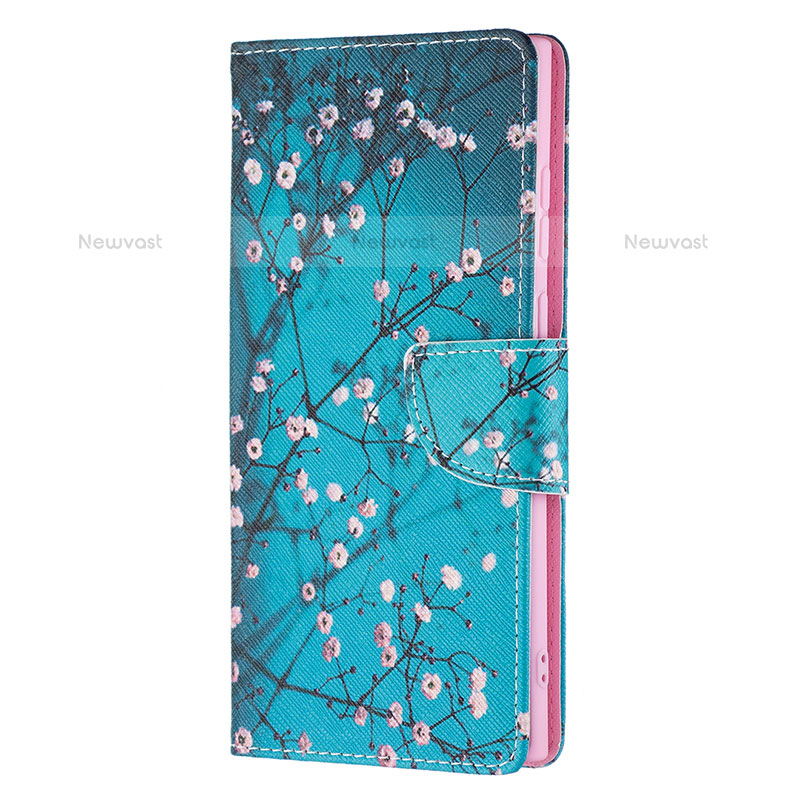 Leather Case Stands Fashionable Pattern Flip Cover Holder B04F for Samsung Galaxy S21 Ultra 5G