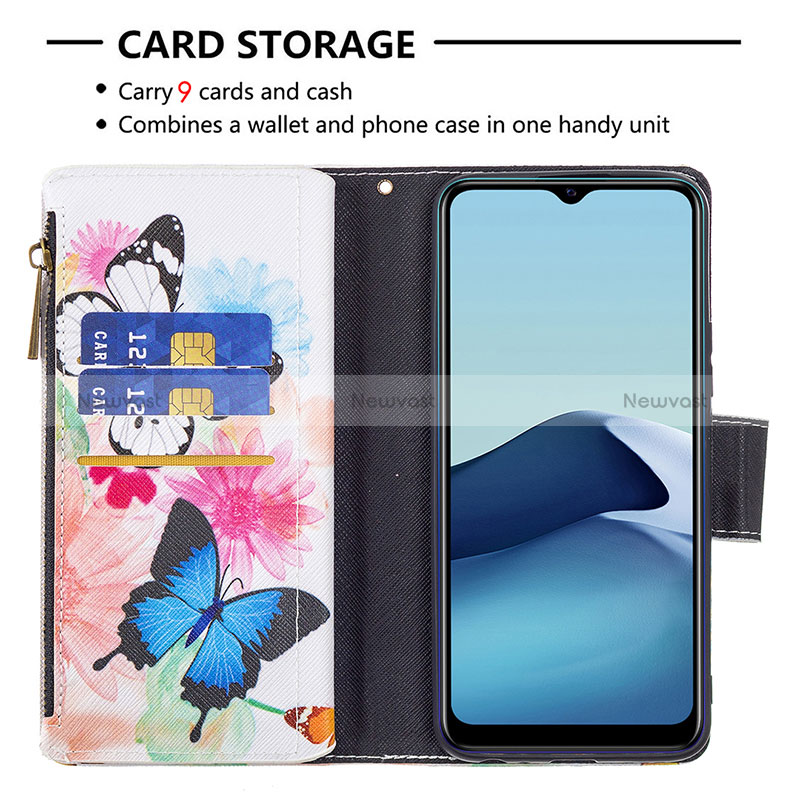 Leather Case Stands Fashionable Pattern Flip Cover Holder B04F for Vivo Y20
