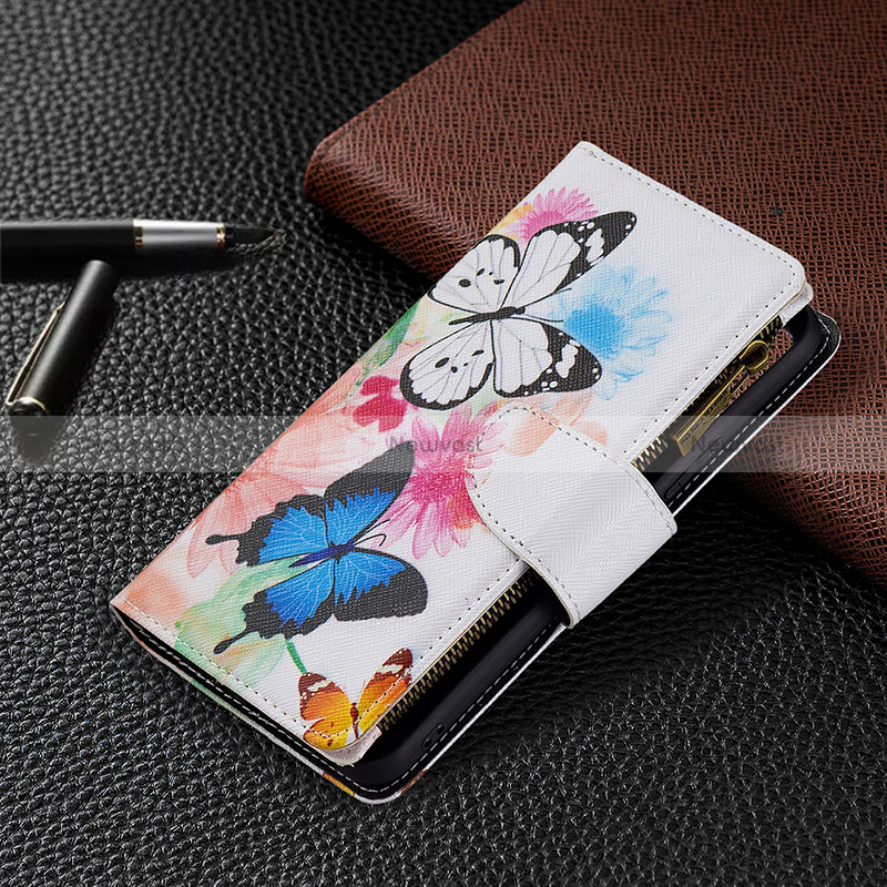 Leather Case Stands Fashionable Pattern Flip Cover Holder B04F for Vivo Y30