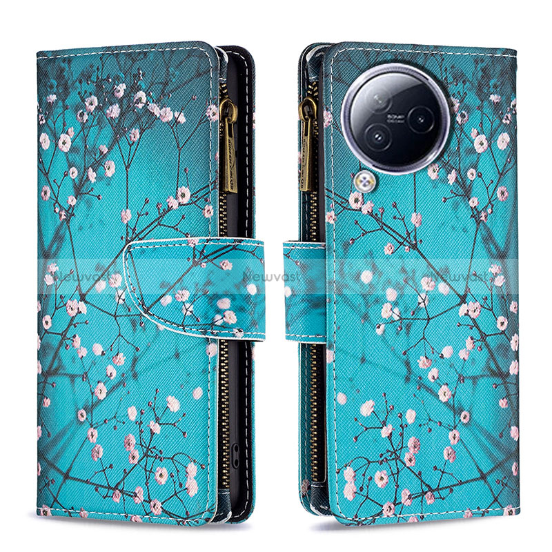 Leather Case Stands Fashionable Pattern Flip Cover Holder B04F for Xiaomi Civi 3 5G