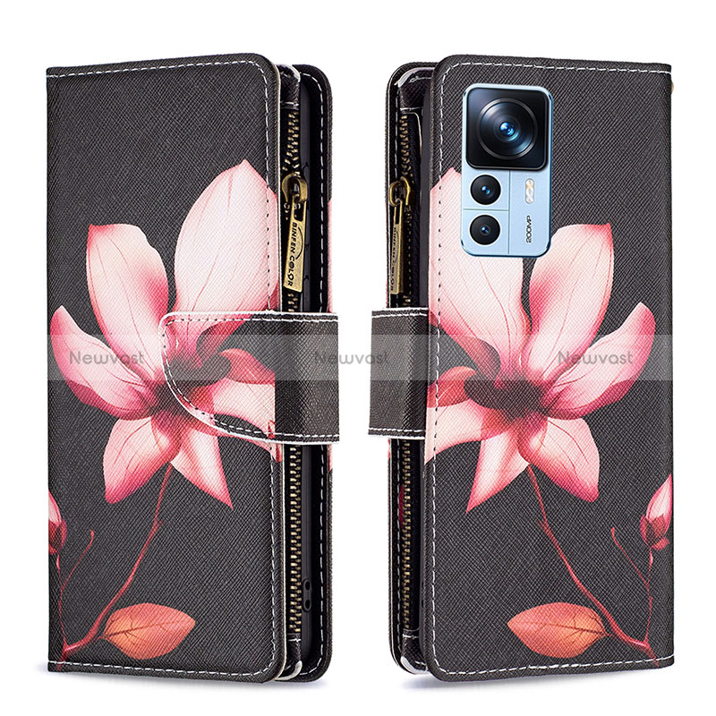 Leather Case Stands Fashionable Pattern Flip Cover Holder B04F for Xiaomi Mi 12T Pro 5G
