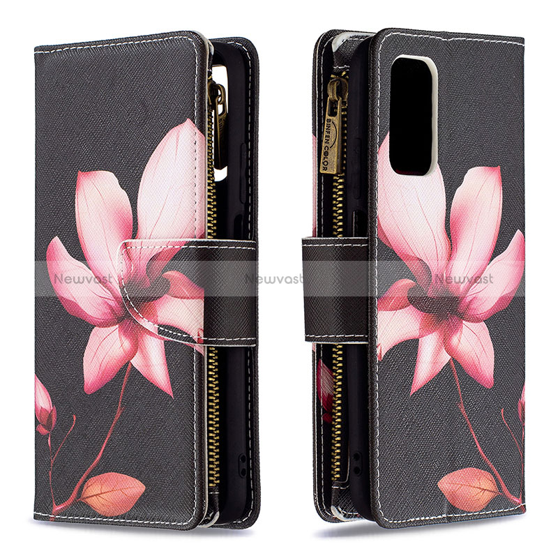 Leather Case Stands Fashionable Pattern Flip Cover Holder B04F for Xiaomi Poco M3