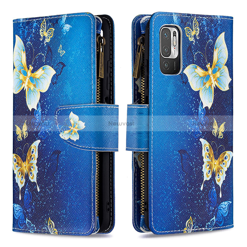 Leather Case Stands Fashionable Pattern Flip Cover Holder B04F for Xiaomi Redmi Note 11 SE 5G