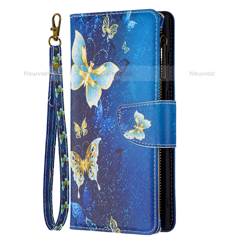 Leather Case Stands Fashionable Pattern Flip Cover Holder B05F for Samsung Galaxy S23 Ultra 5G
