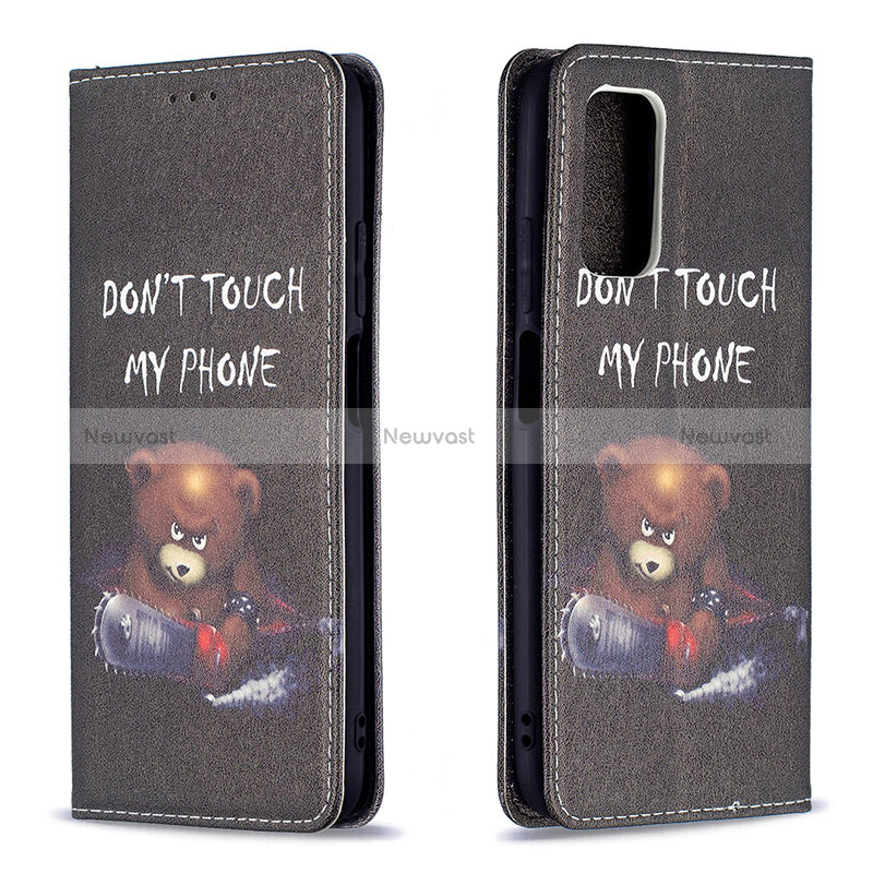 Leather Case Stands Fashionable Pattern Flip Cover Holder B05F for Xiaomi Poco M3