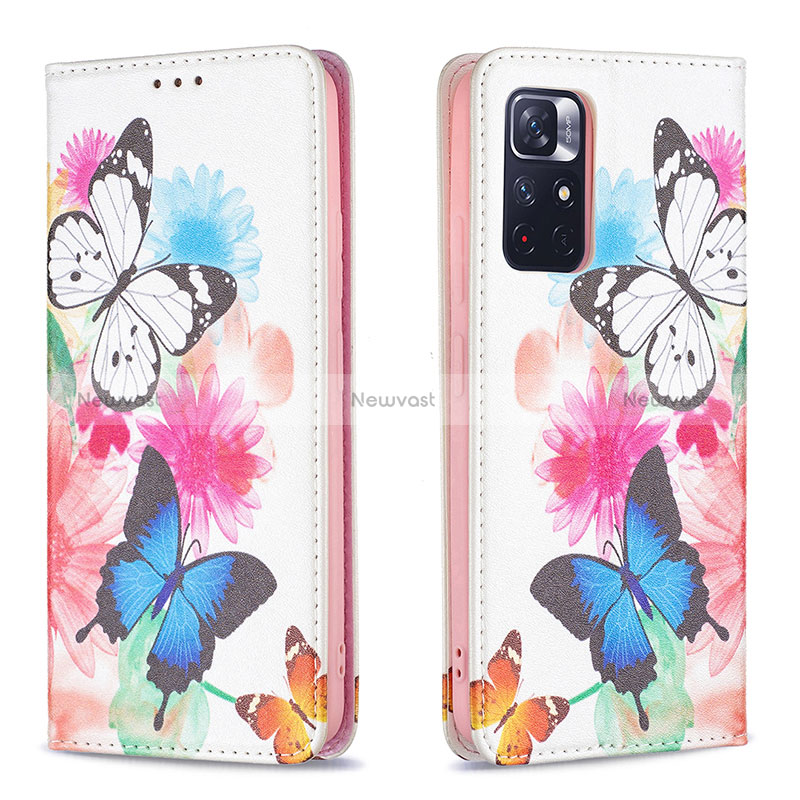 Leather Case Stands Fashionable Pattern Flip Cover Holder B05F for Xiaomi Redmi Note 11S 5G