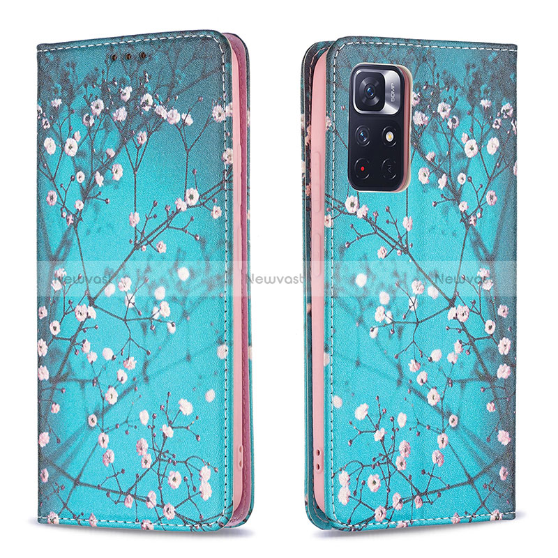 Leather Case Stands Fashionable Pattern Flip Cover Holder B05F for Xiaomi Redmi Note 11S 5G