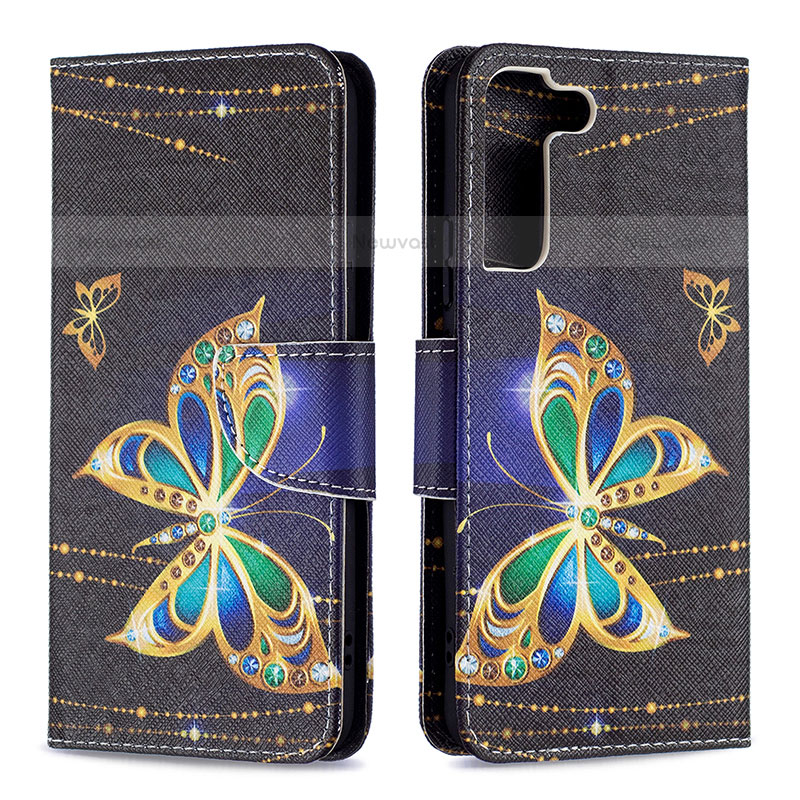Leather Case Stands Fashionable Pattern Flip Cover Holder B09F for Samsung Galaxy S21 5G