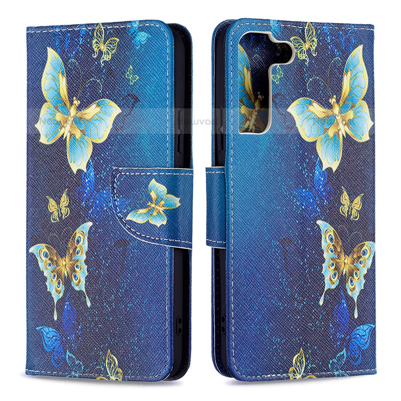 Leather Case Stands Fashionable Pattern Flip Cover Holder B09F for Samsung Galaxy S21 FE 5G