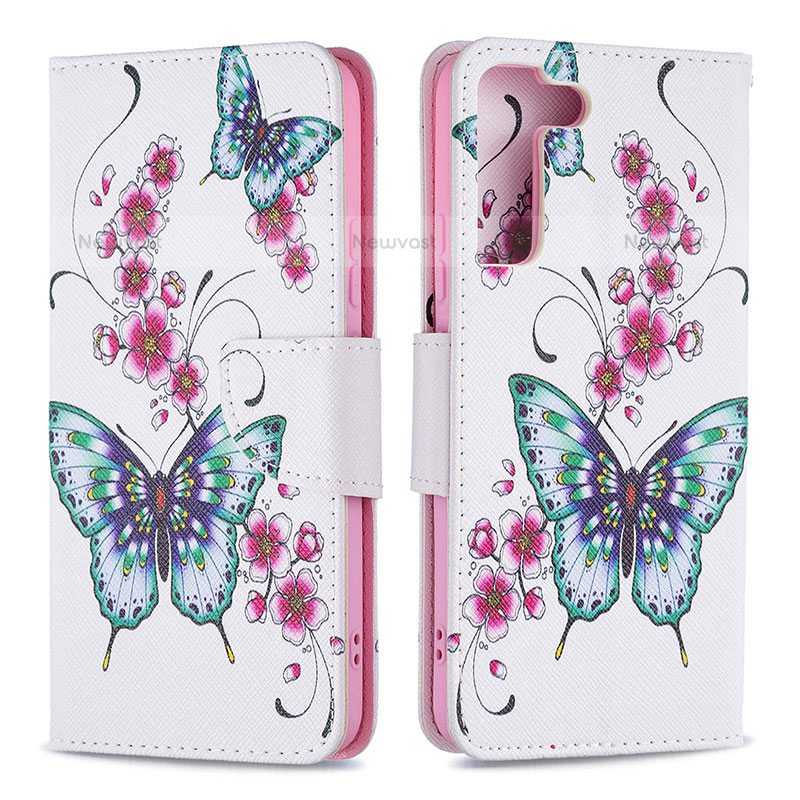 Leather Case Stands Fashionable Pattern Flip Cover Holder B09F for Samsung Galaxy S21 Plus 5G