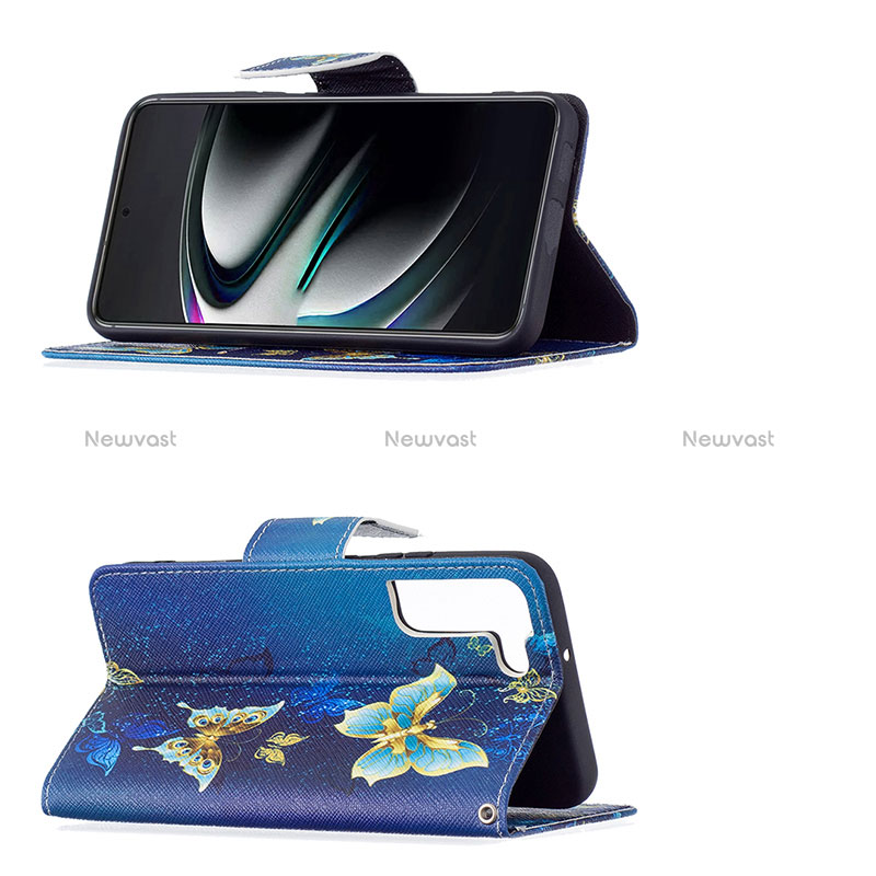 Leather Case Stands Fashionable Pattern Flip Cover Holder B09F for Samsung Galaxy S24 5G
