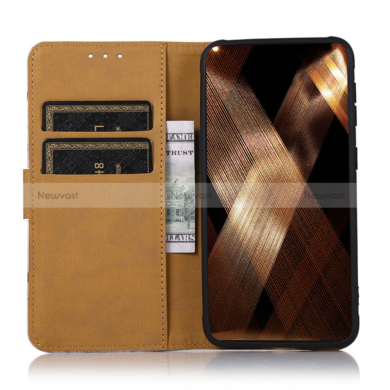 Leather Case Stands Fashionable Pattern Flip Cover Holder D02Y for Huawei Honor X6a