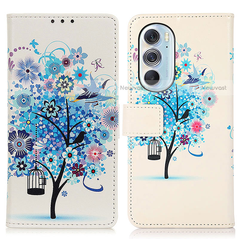Leather Case Stands Fashionable Pattern Flip Cover Holder D02Y for Motorola Moto Edge Plus (2022) 5G