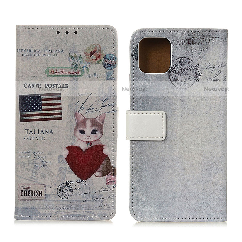 Leather Case Stands Fashionable Pattern Flip Cover Holder D02Y for Motorola Moto Edge S 5G