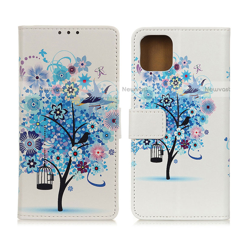 Leather Case Stands Fashionable Pattern Flip Cover Holder D02Y for Motorola Moto G100 5G