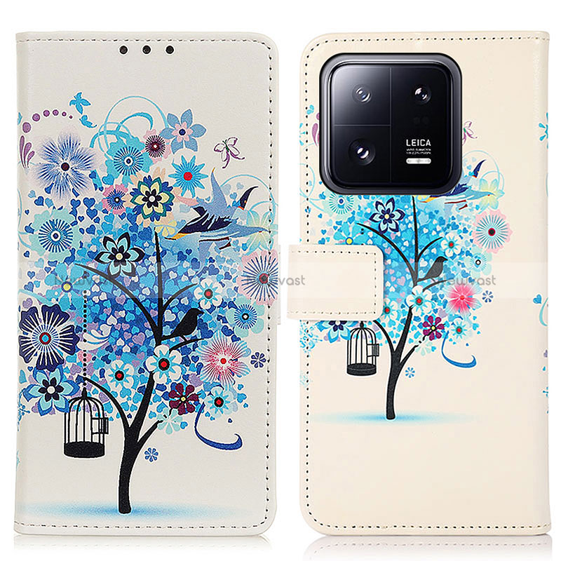 Leather Case Stands Fashionable Pattern Flip Cover Holder D02Y for Xiaomi Mi 13 5G