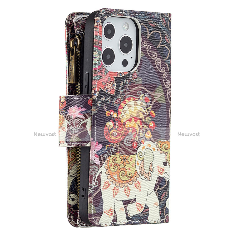 Leather Case Stands Fashionable Pattern Flip Cover Holder for Apple iPhone 13 Pro Max Mixed