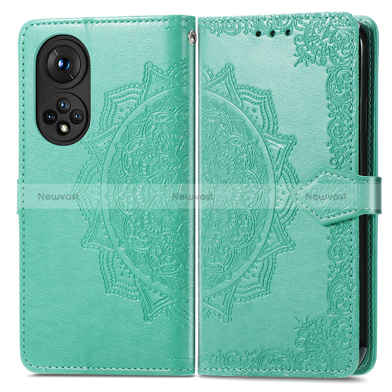 Leather Case Stands Fashionable Pattern Flip Cover Holder for Huawei Honor 50 Pro 5G