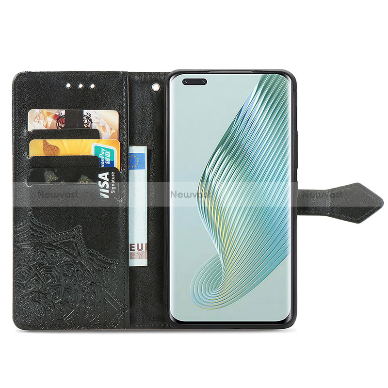 Leather Case Stands Fashionable Pattern Flip Cover Holder for Huawei Honor Magic5 Pro 5G