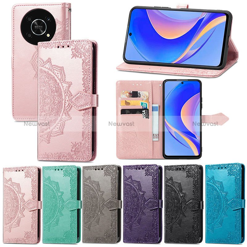 Leather Case Stands Fashionable Pattern Flip Cover Holder for Huawei Nova Y90