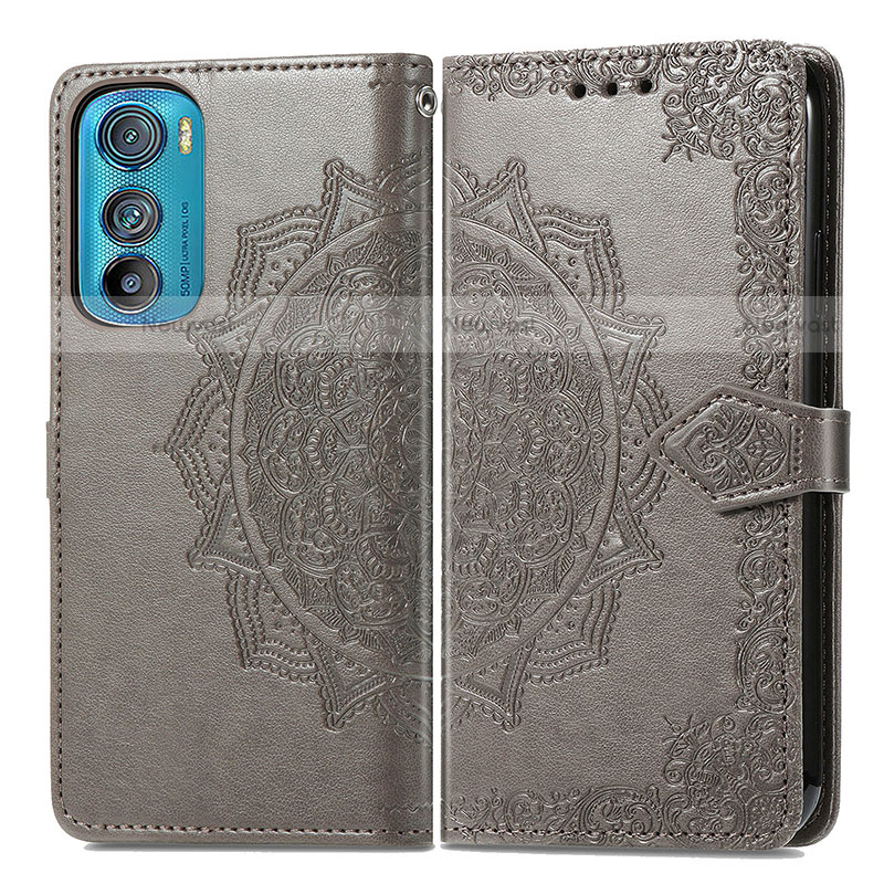 Leather Case Stands Fashionable Pattern Flip Cover Holder for Motorola Moto Edge 30 5G