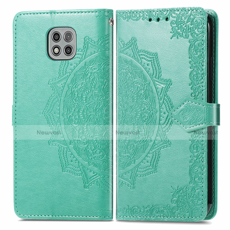 Leather Case Stands Fashionable Pattern Flip Cover Holder for Motorola Moto G Power (2021)