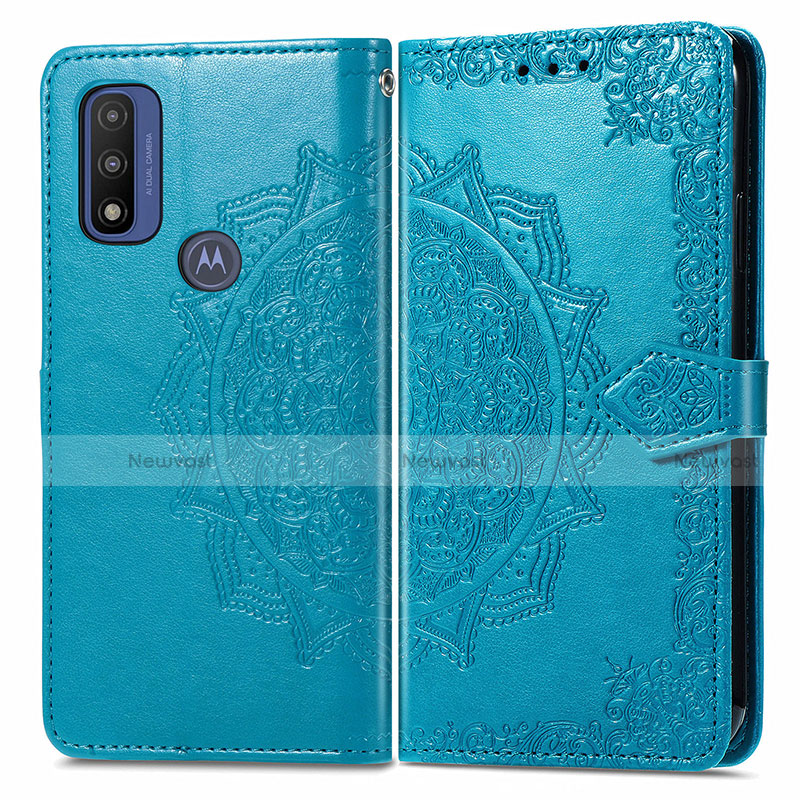 Leather Case Stands Fashionable Pattern Flip Cover Holder for Motorola Moto G Pure