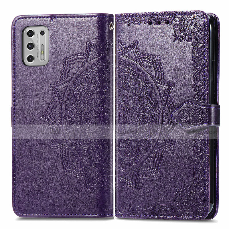 Leather Case Stands Fashionable Pattern Flip Cover Holder for Motorola Moto G Stylus (2021)