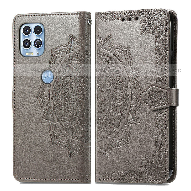 Leather Case Stands Fashionable Pattern Flip Cover Holder for Motorola Moto G100 5G
