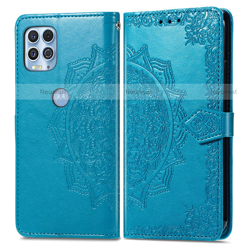 Leather Case Stands Fashionable Pattern Flip Cover Holder for Motorola Moto G100 5G