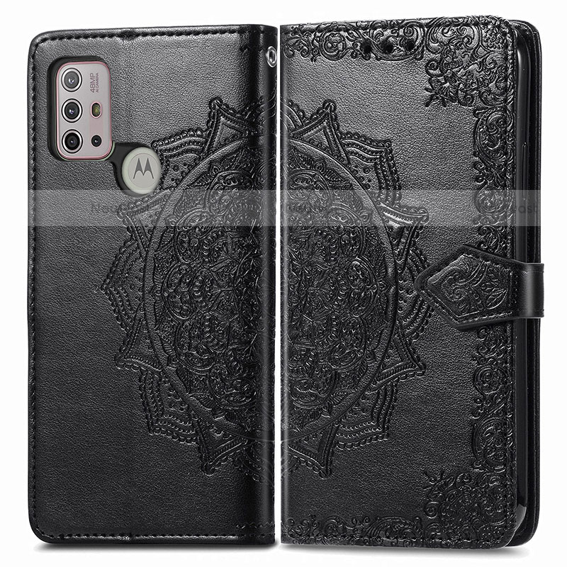 Leather Case Stands Fashionable Pattern Flip Cover Holder for Motorola Moto G20