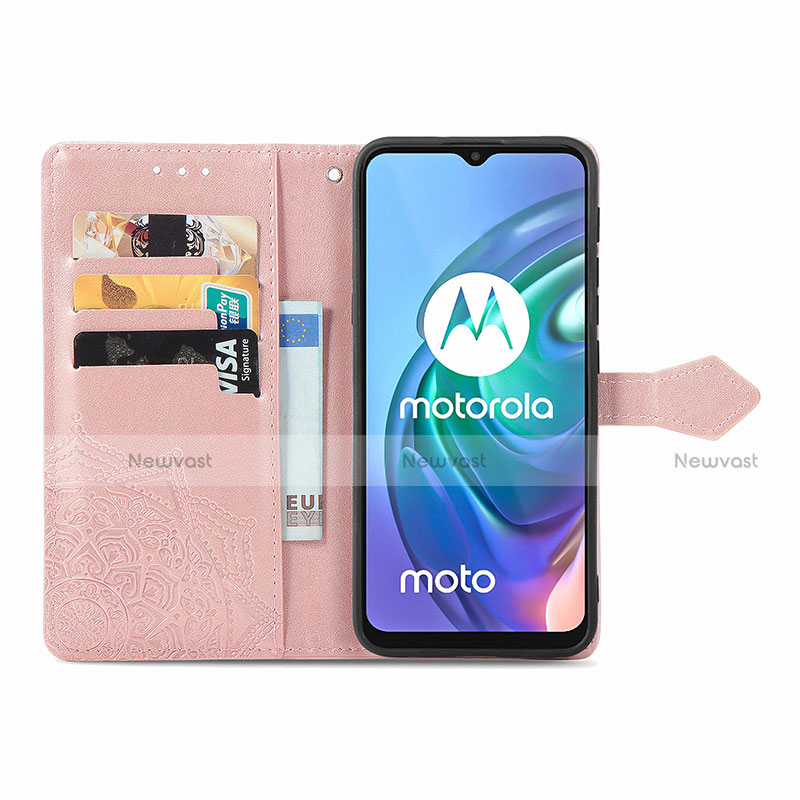 Leather Case Stands Fashionable Pattern Flip Cover Holder for Motorola Moto G30