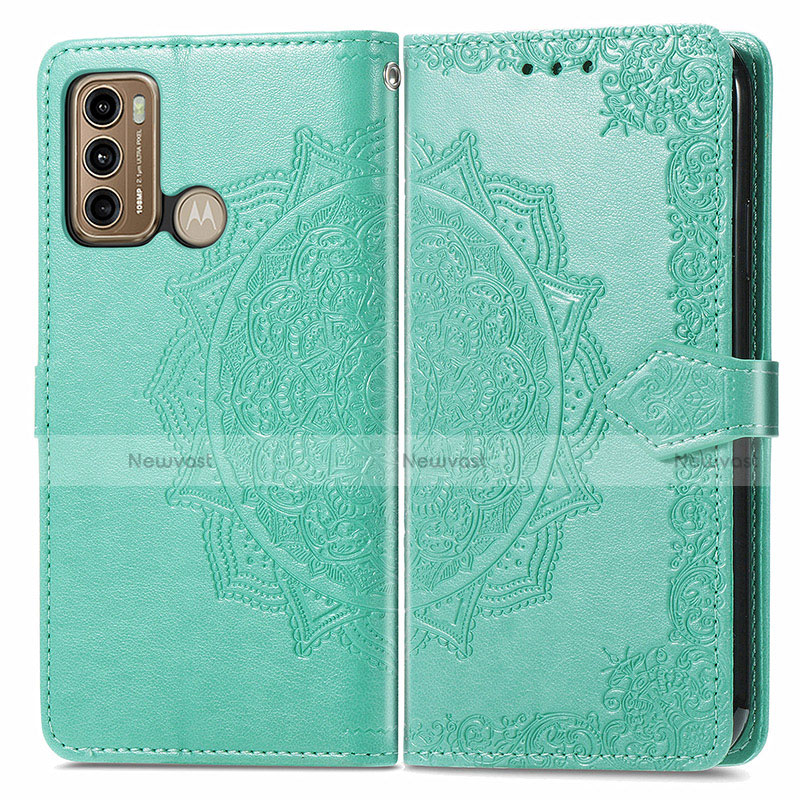 Leather Case Stands Fashionable Pattern Flip Cover Holder for Motorola Moto G40 Fusion