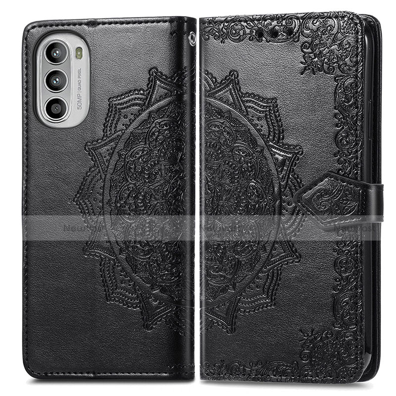 Leather Case Stands Fashionable Pattern Flip Cover Holder for Motorola Moto G82 5G