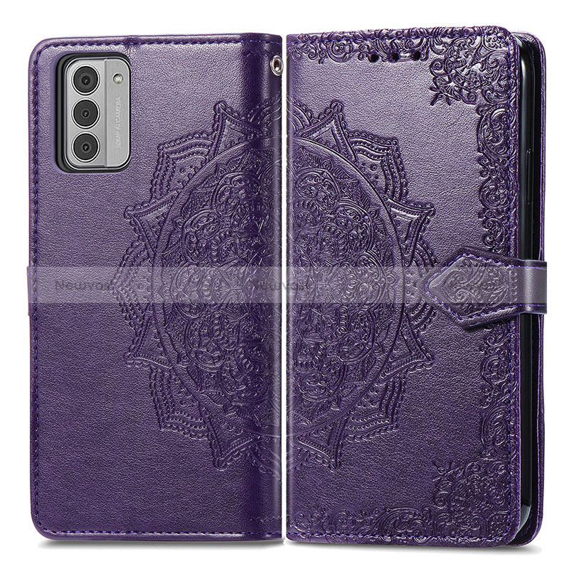 Leather Case Stands Fashionable Pattern Flip Cover Holder for Nokia G310 5G