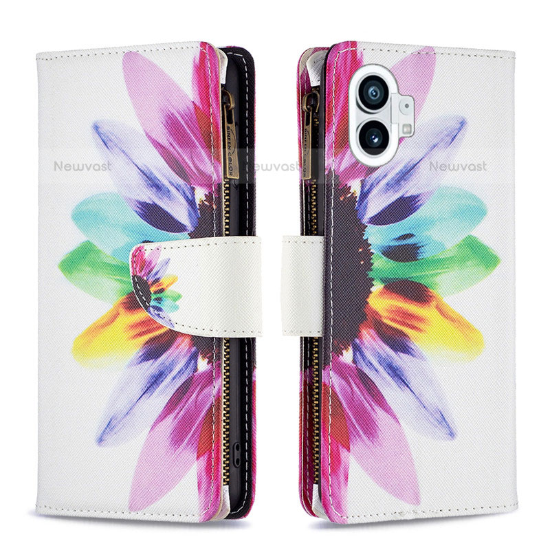 Leather Case Stands Fashionable Pattern Flip Cover Holder for Nothing Phone 1