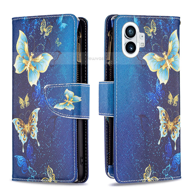 Leather Case Stands Fashionable Pattern Flip Cover Holder for Nothing Phone 1