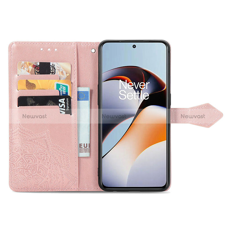 Leather Case Stands Fashionable Pattern Flip Cover Holder for OnePlus Ace 2 Pro 5G