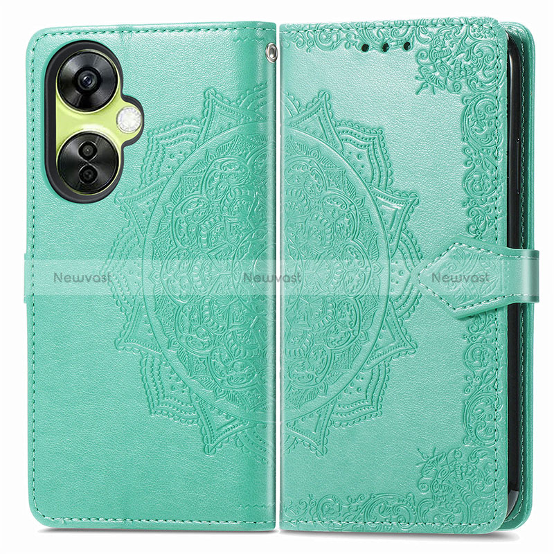 Leather Case Stands Fashionable Pattern Flip Cover Holder for OnePlus Nord N30 5G