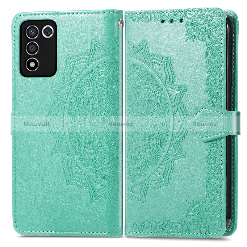 Leather Case Stands Fashionable Pattern Flip Cover Holder for Oppo K9S 5G