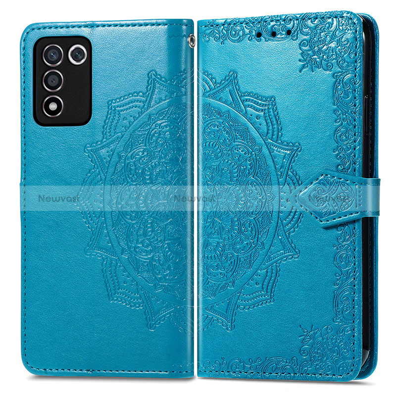 Leather Case Stands Fashionable Pattern Flip Cover Holder for Oppo K9S 5G