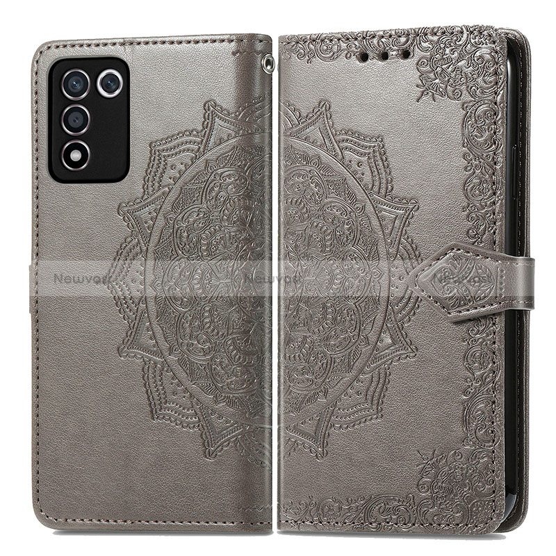 Leather Case Stands Fashionable Pattern Flip Cover Holder for Oppo K9S 5G