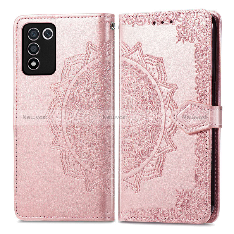 Leather Case Stands Fashionable Pattern Flip Cover Holder for Oppo K9S 5G