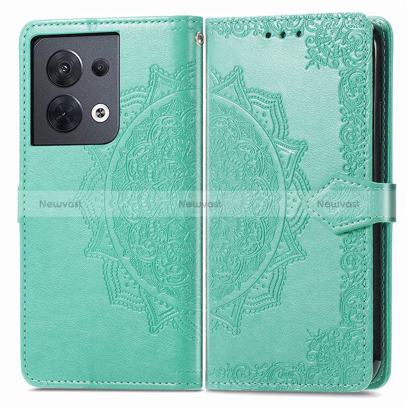 Leather Case Stands Fashionable Pattern Flip Cover Holder for Oppo Reno8 5G