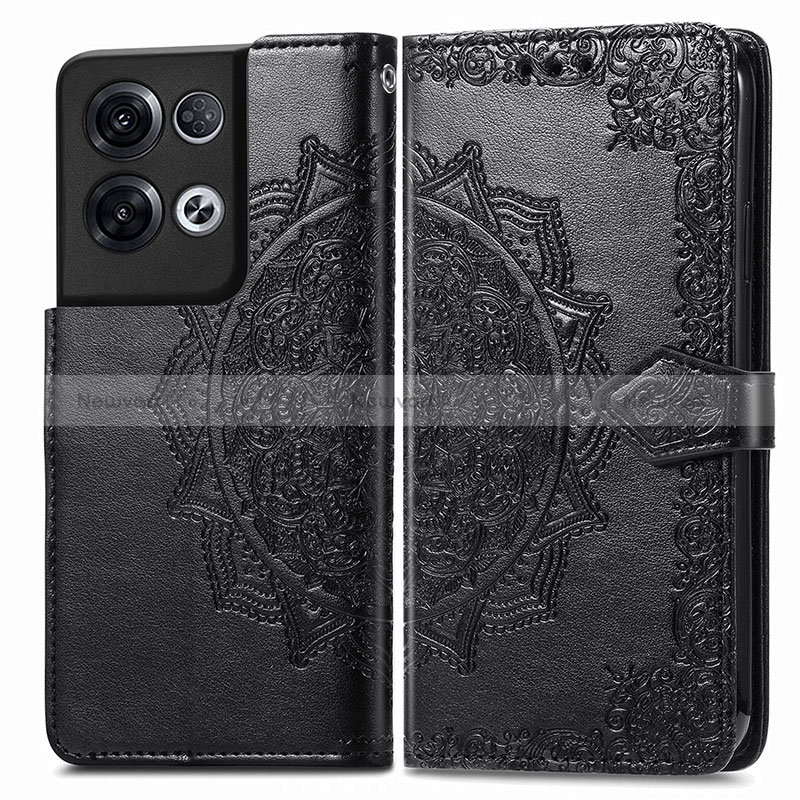 Leather Case Stands Fashionable Pattern Flip Cover Holder for Oppo Reno8 Pro+ Plus 5G
