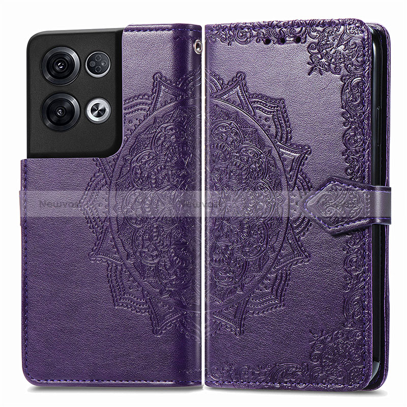 Leather Case Stands Fashionable Pattern Flip Cover Holder for Oppo Reno8 Pro+ Plus 5G