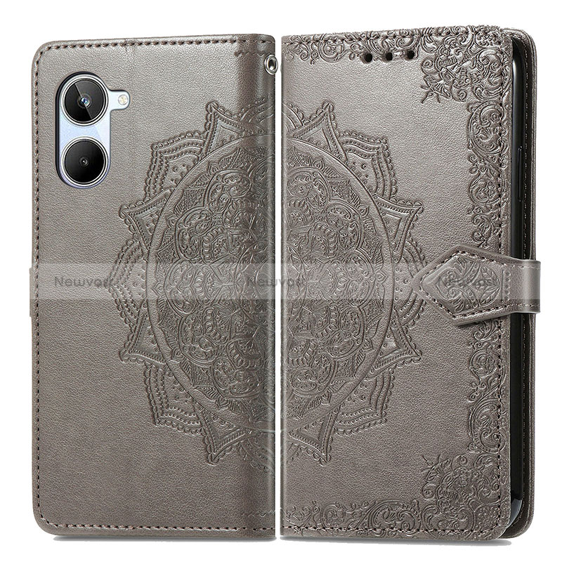 Leather Case Stands Fashionable Pattern Flip Cover Holder for Realme 10 4G